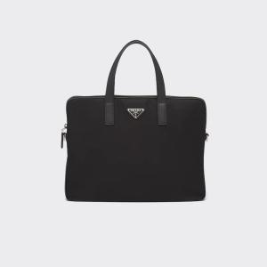  Re-Nylon leather briefcase 