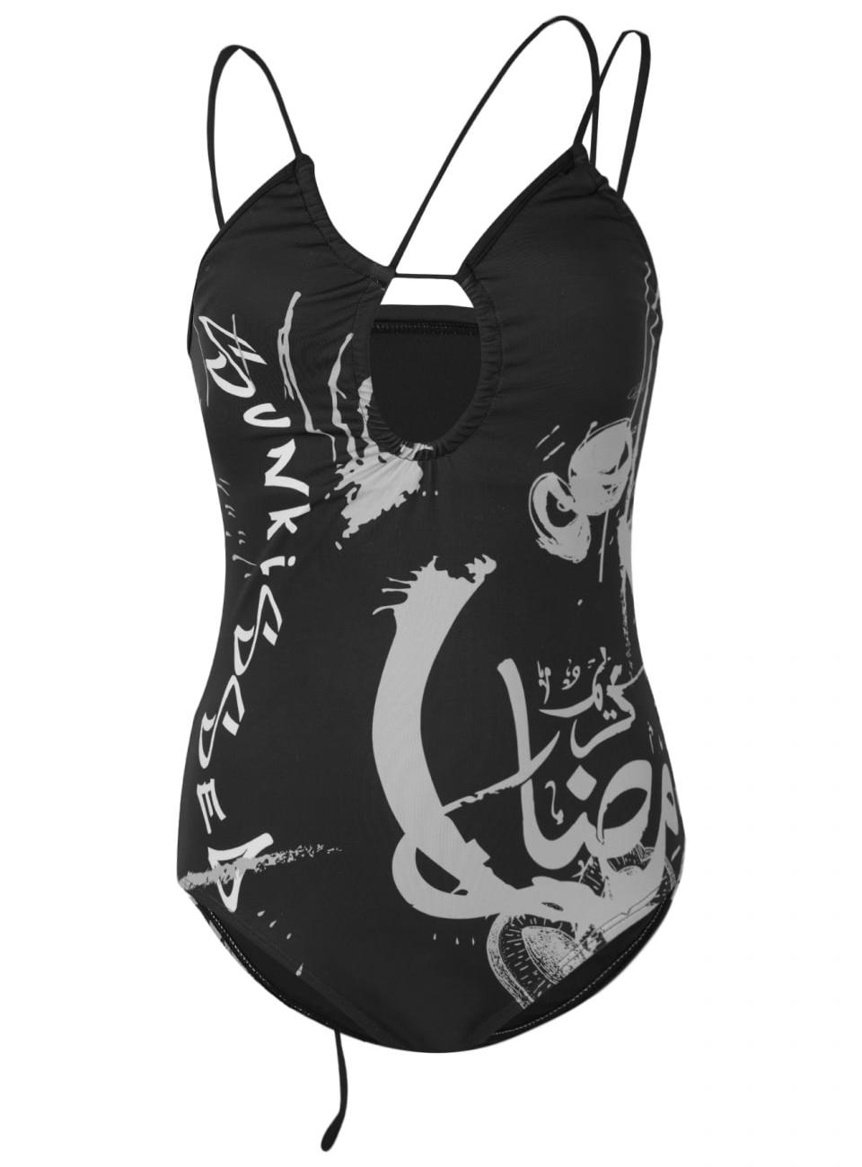 Cerric Women Sunkissed Graphic Swimsuit Black