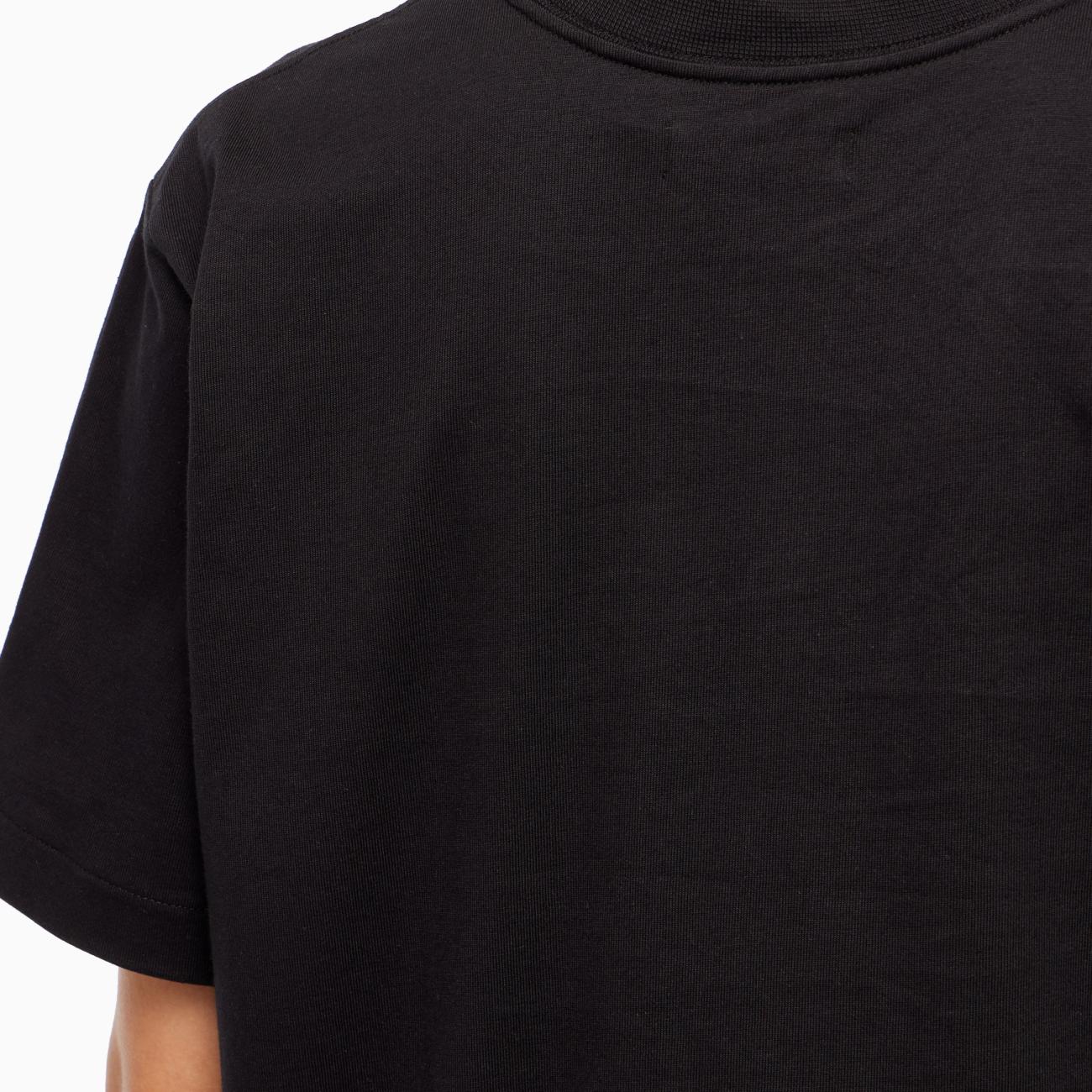 Women's Relaxed Standard Logo Crew Neck Short Sleeve T-Shirt BLACK BEAUTY