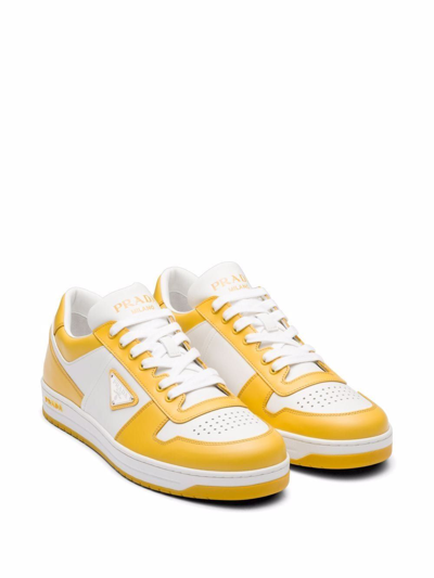 PRADA Downtown Leather Sneakers