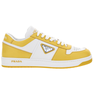 PRADA Downtown Leather Sneakers