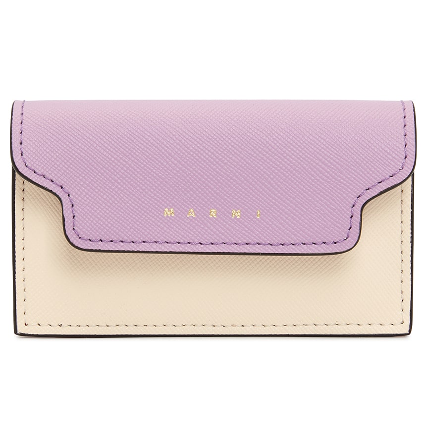 [Marni] Saffiano Women's Business Card/Card Wallet Pink-Beige