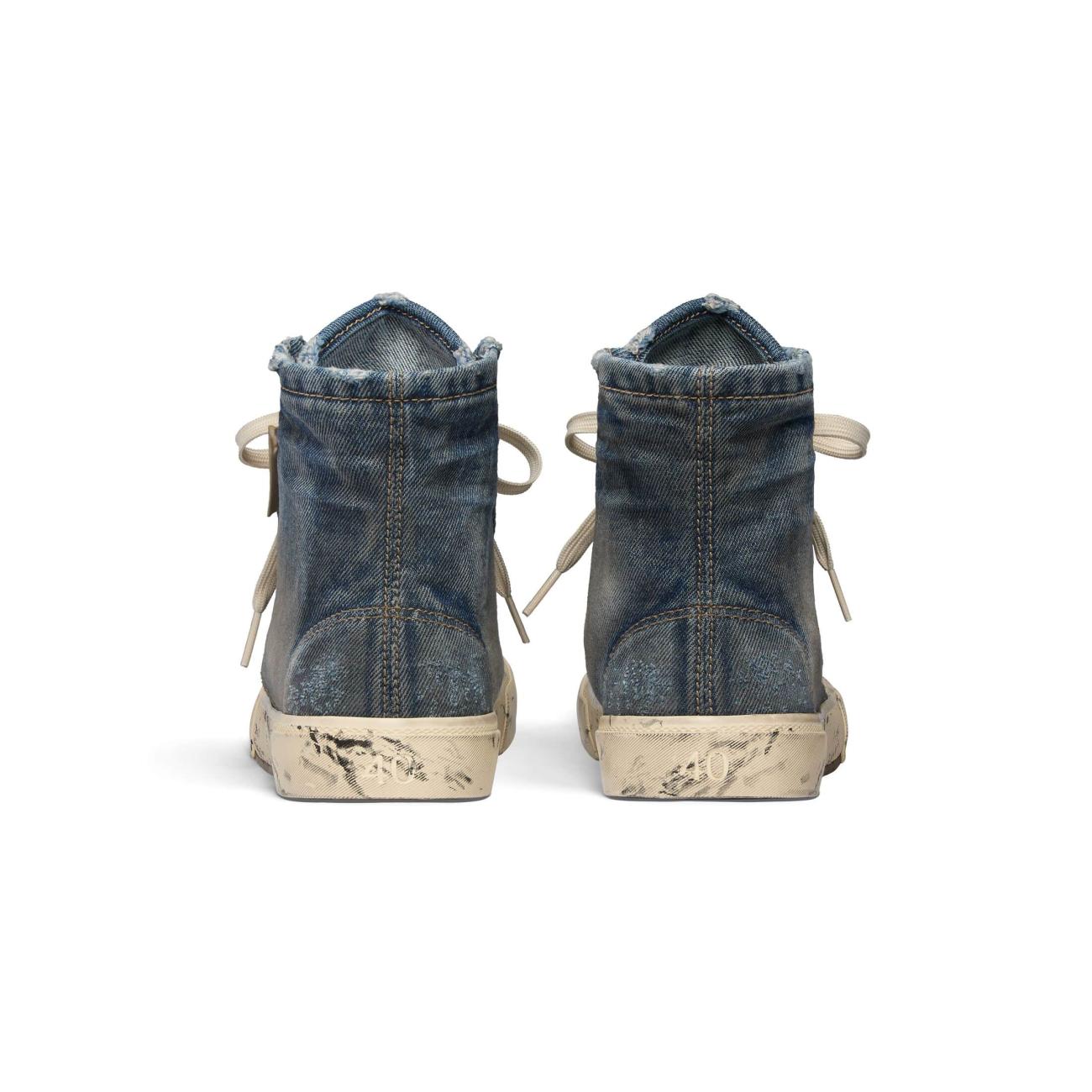 BALENCIAGA PARIS HIGH TOP SNEAKER IN BLUE