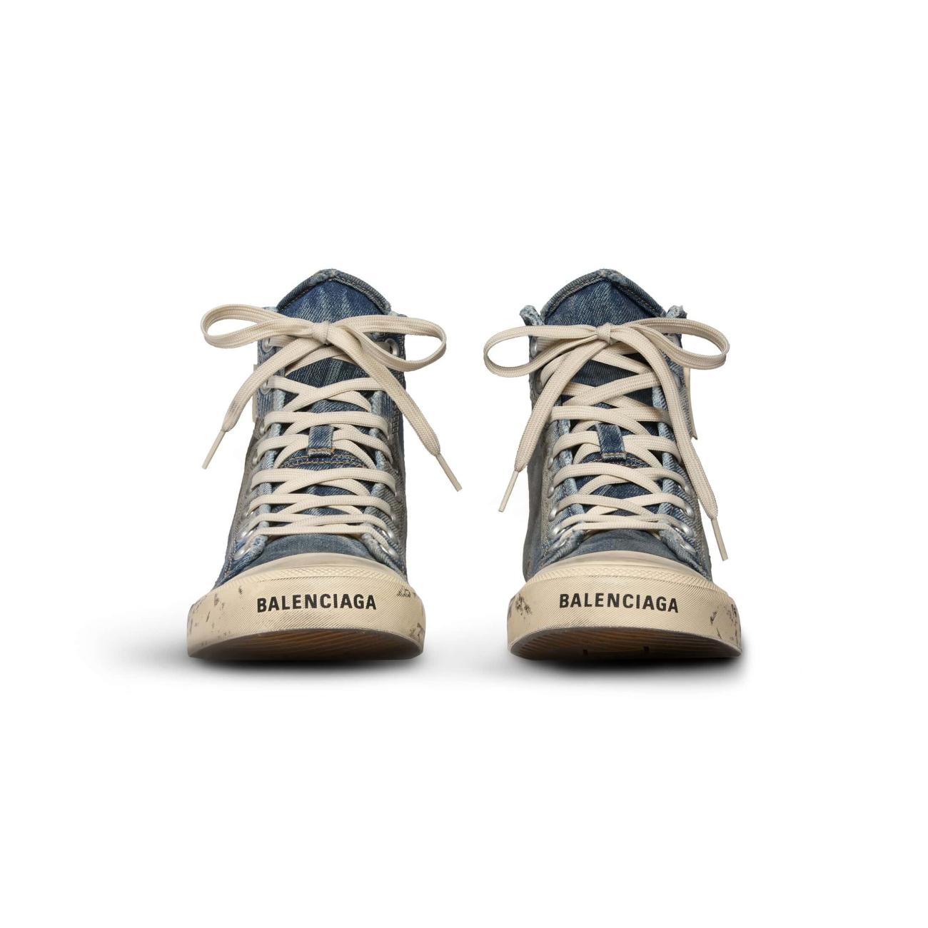 BALENCIAGA PARIS HIGH TOP SNEAKER IN BLUE