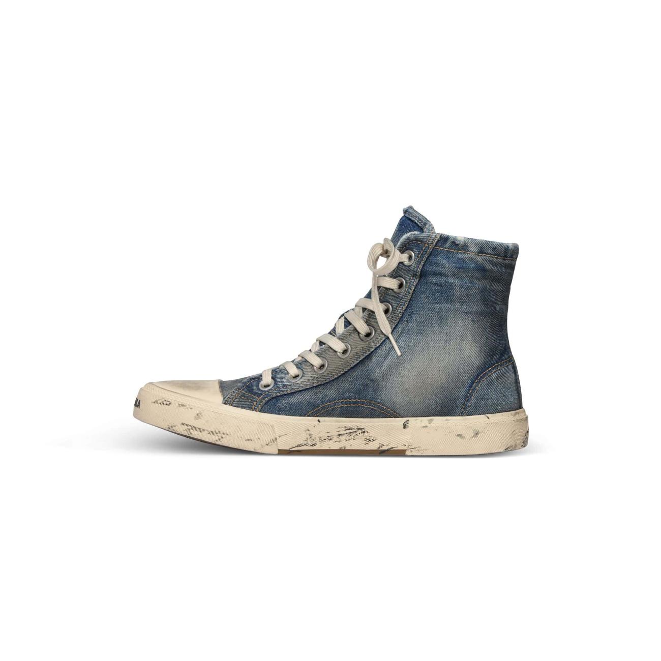 BALENCIAGA PARIS HIGH TOP SNEAKER IN BLUE