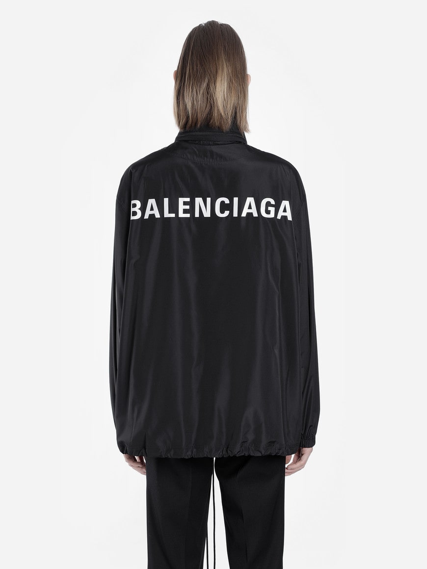 back logo zip-up jacket