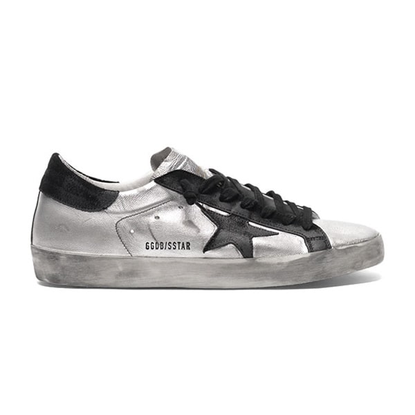 Superstar sneakers silver black suede sta