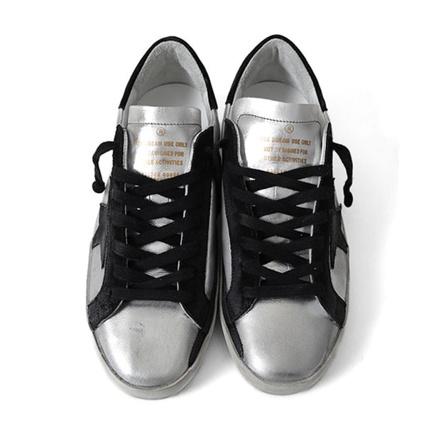 Superstar sneakers silver black suede sta