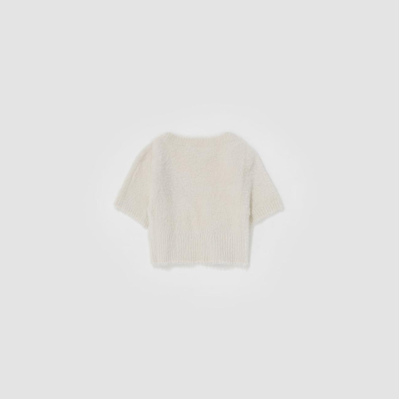 23SS La maille Neve (La Mayu Nive Fluffy Charm Logo Cardigan)