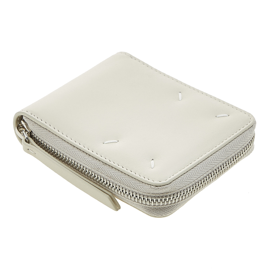 stitch zip-around bi-fold wallet