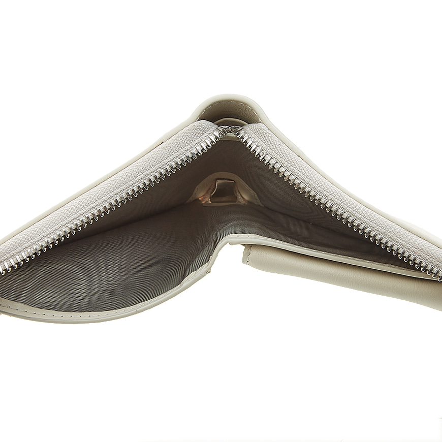 stitch zip-around bi-fold wallet