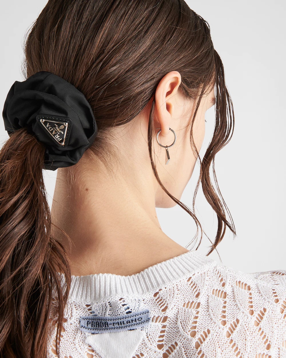 Prada Re-Nylon Scrunchie Black