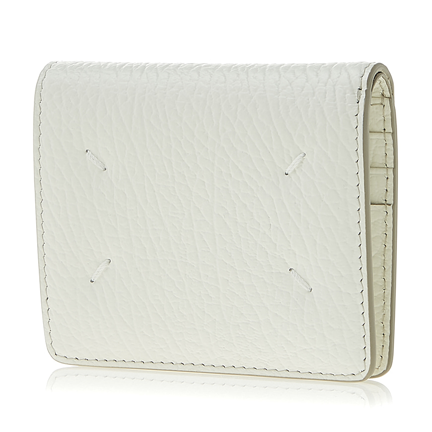 Stitched Leather Compact Bifold Wallet