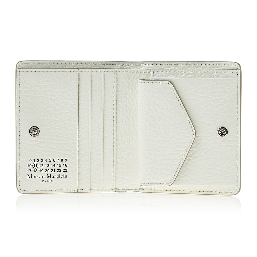 Stitched Leather Compact Bifold Wallet