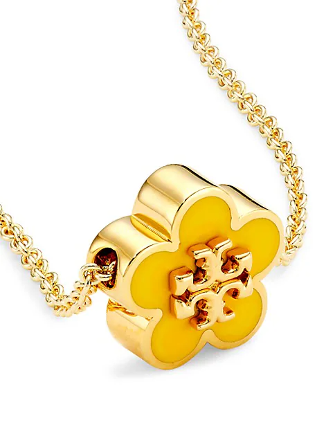 [Tory Burch] Kira Enamel Flower Pendant Women's Necklace