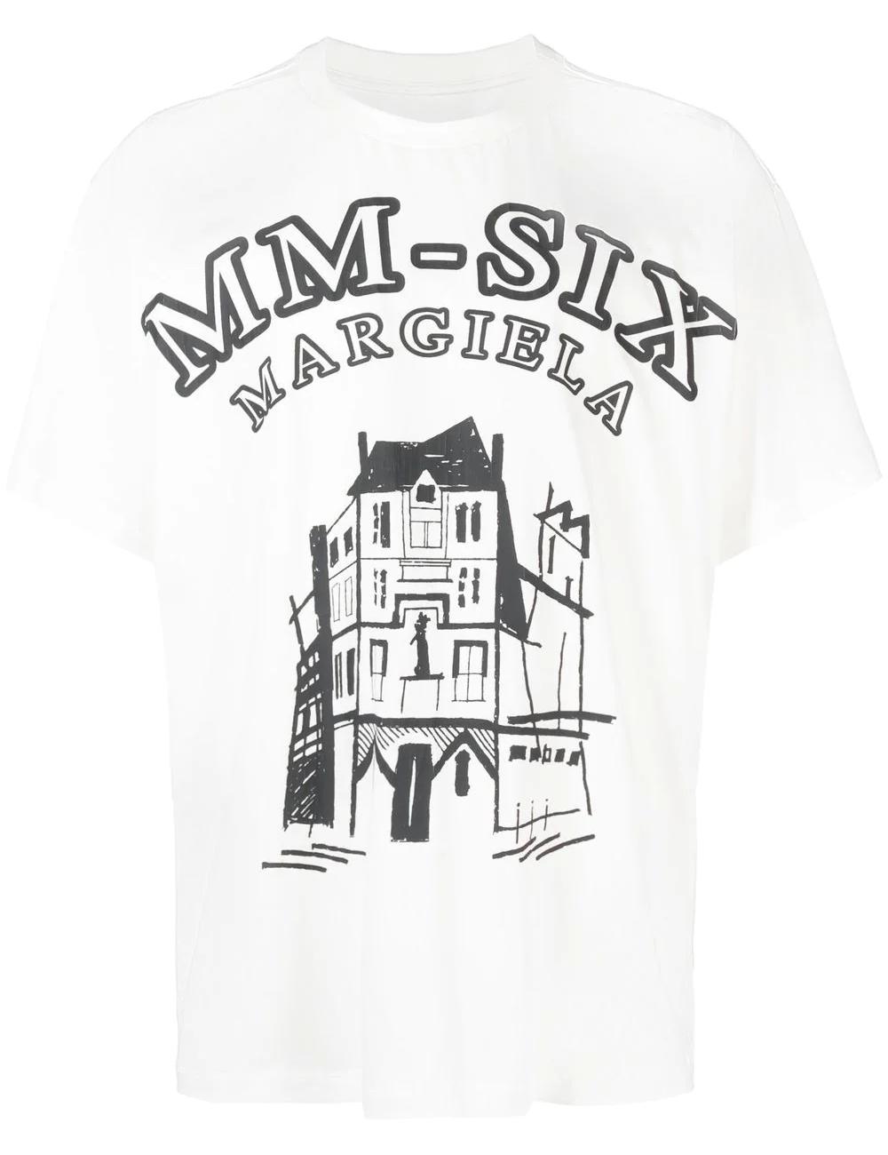 MM6 Six Logo Print Short Sleeve T-shirt 