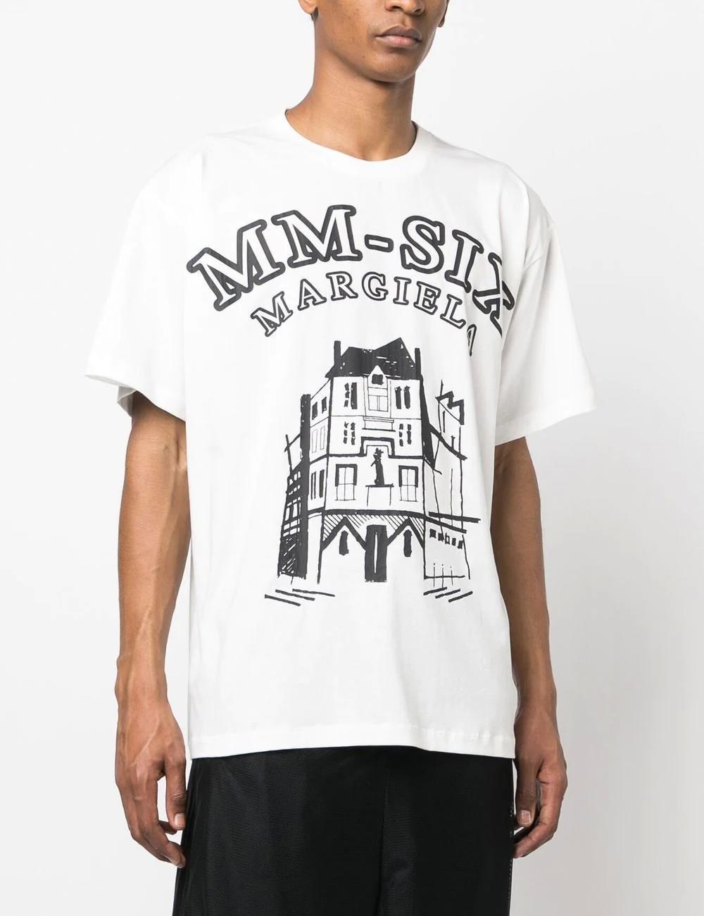 MM6 Six Logo Print Short Sleeve T-shirt 