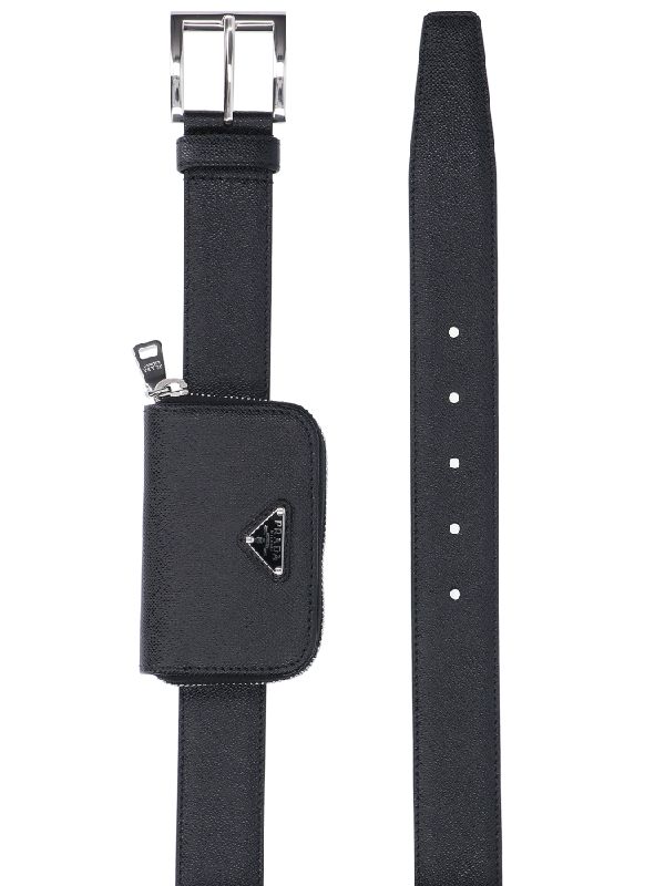 23SS (triangular logo pouch leather belt)