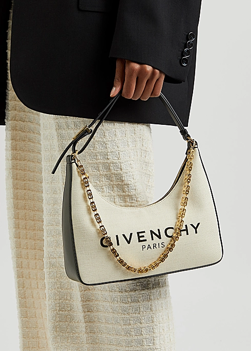 Givenchy Moon Cutout Chain Canvas Bag Small