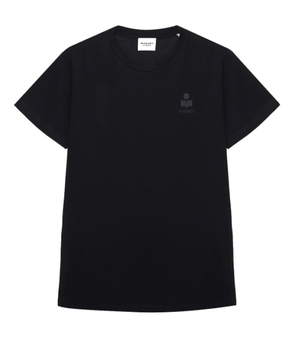 Evie chest logo T-shirt BLACK