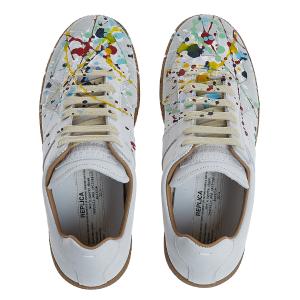 (W) Low-top paint-drop replica trainers