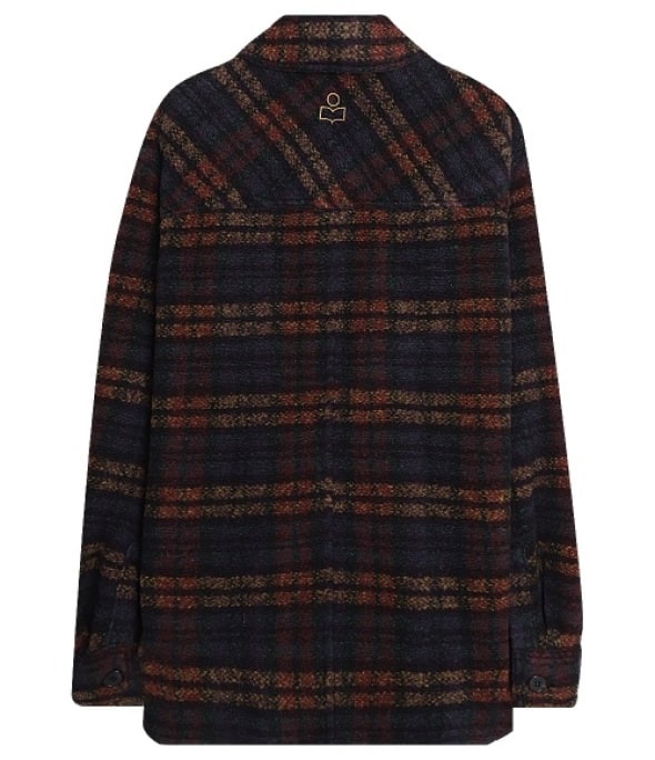 Kervont check shirt jacket BLACK