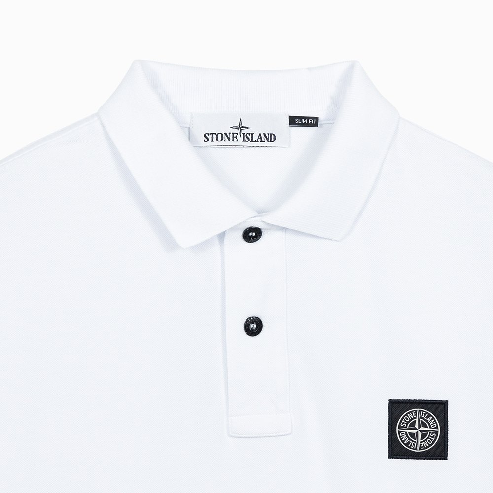 Logo embroidered short sleeve karati white