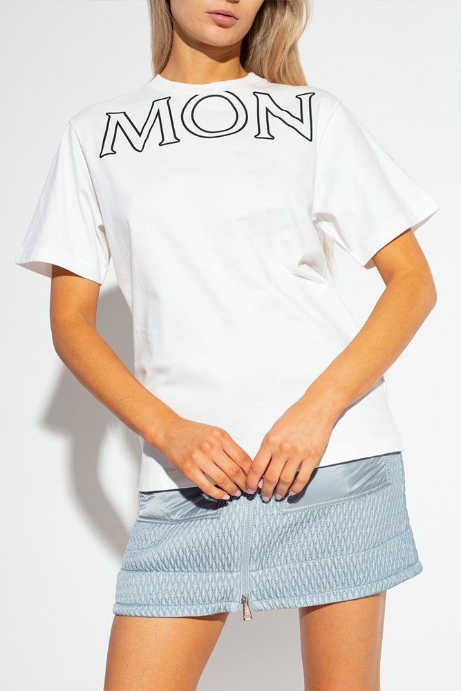 Logo patch short sleeve T-shirt white