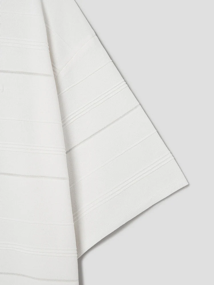 Stripe Collar Knit - White