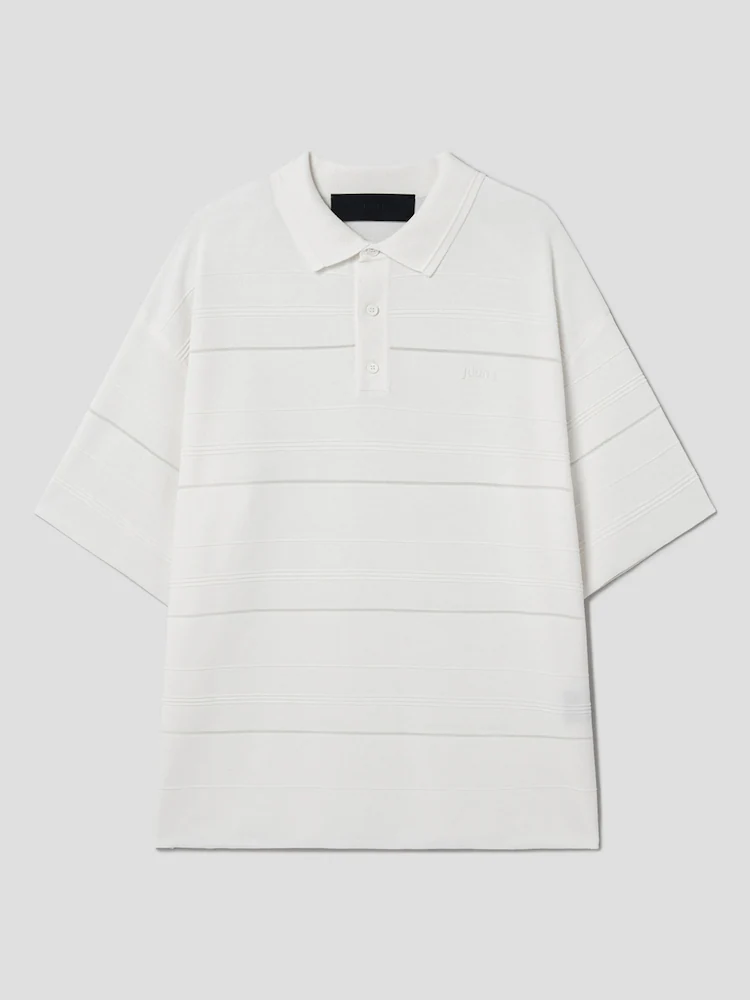 Stripe Collar Knit - White