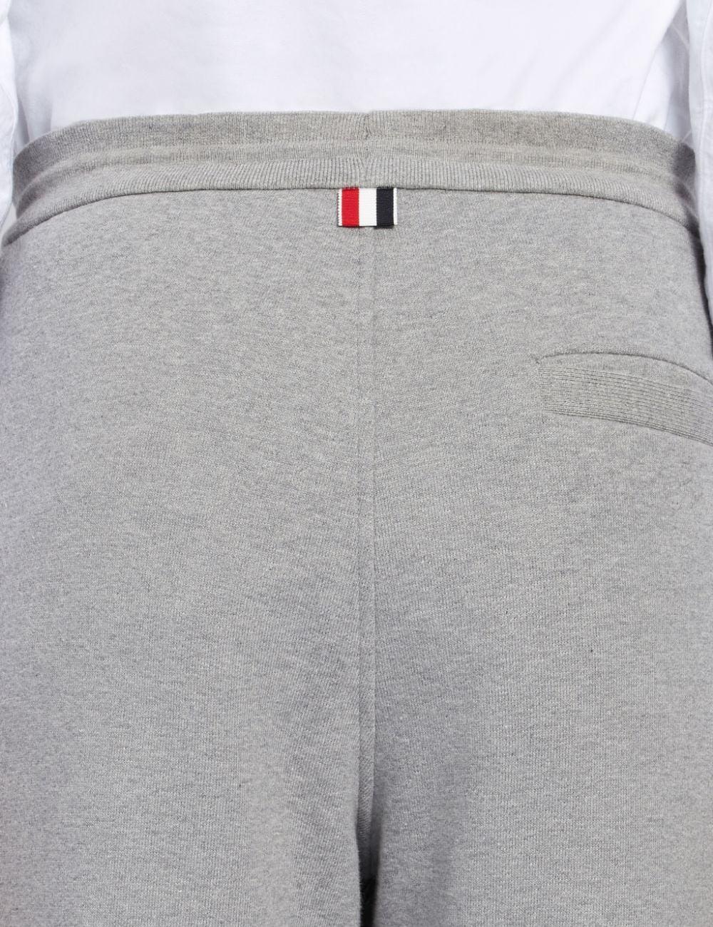 LIGHT GRAY LOOPBACK JERSEY VERTICAL STRIPE SWEATPANTS