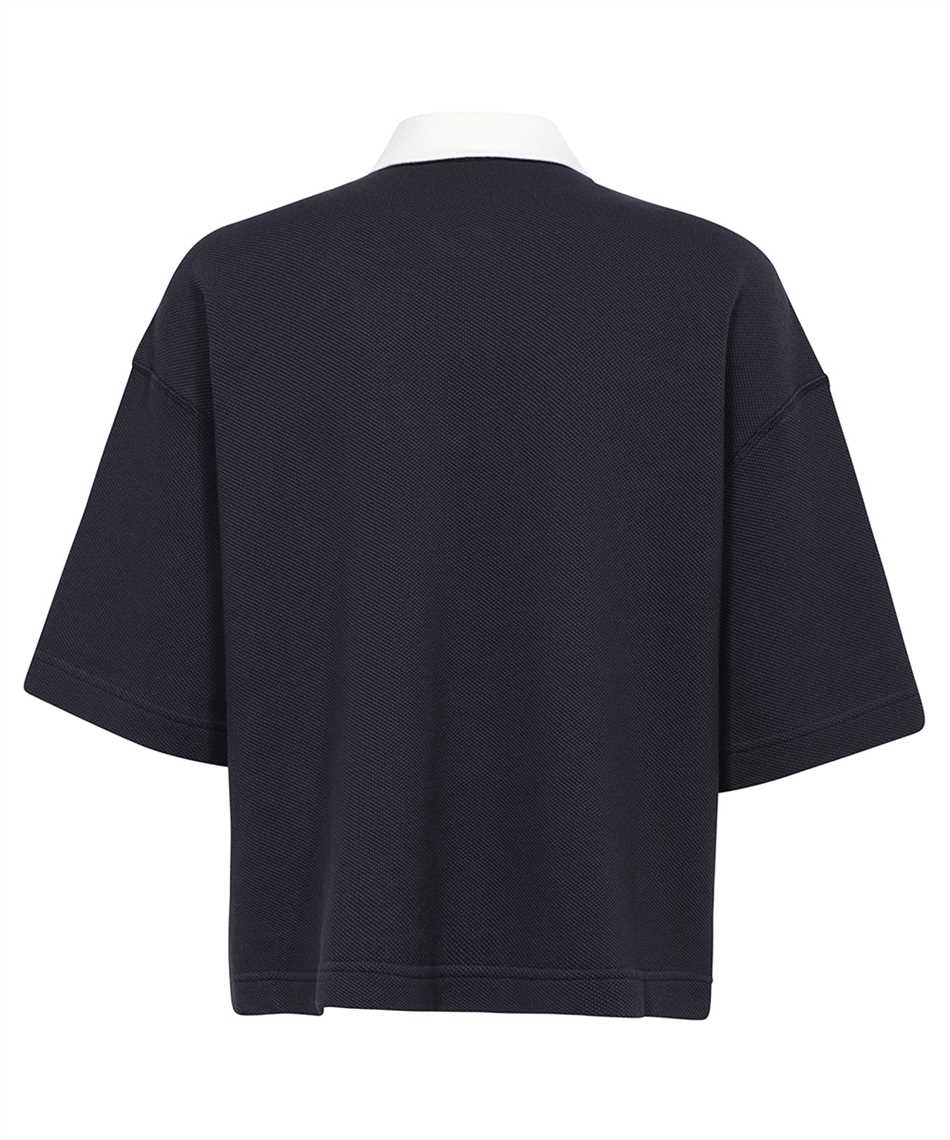 Logo patch short sleeve pique navy