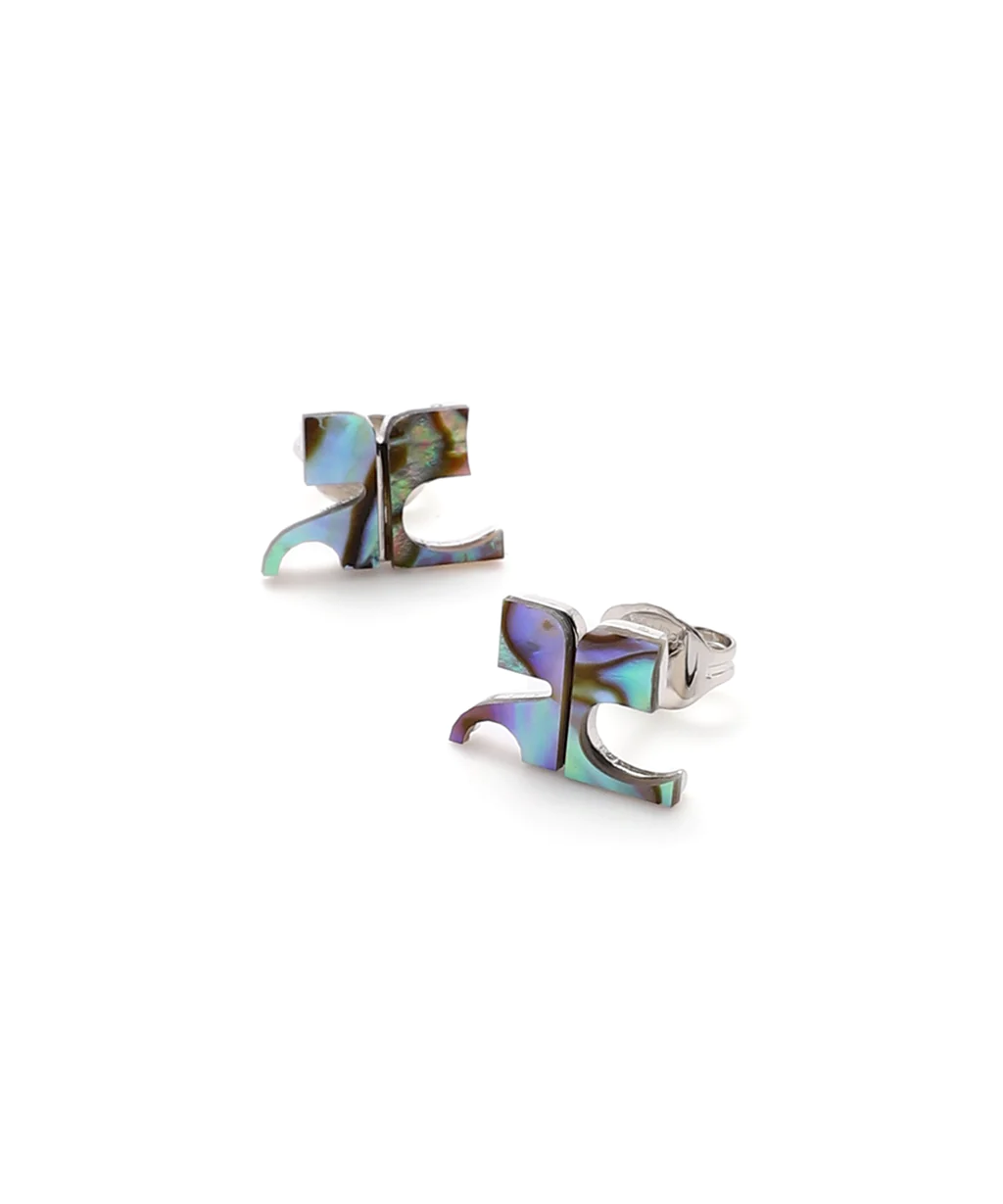 AC STUDS MOTHER OF PEARL EARRINGS