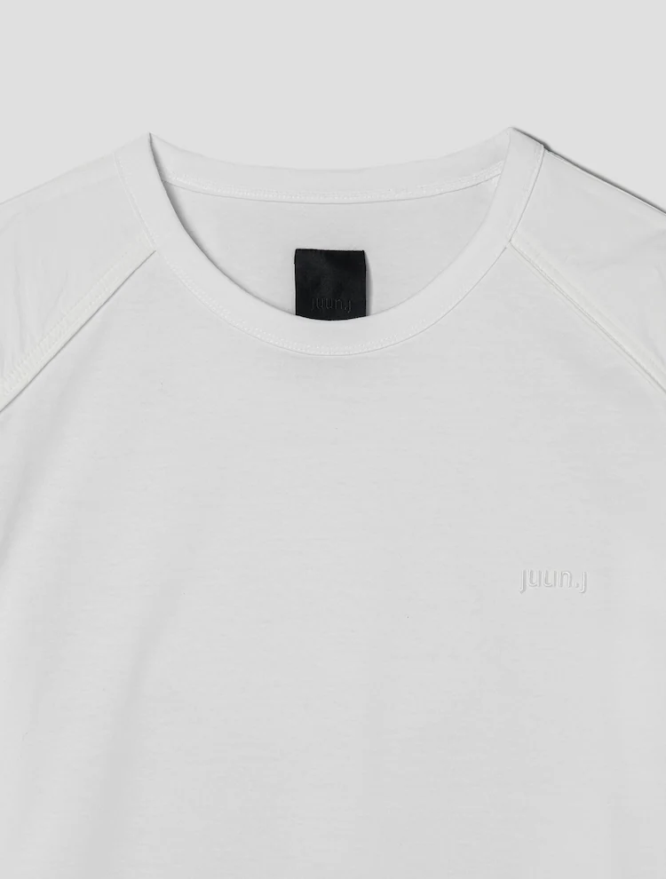 Layered Detail Short Sleeve T-Shirt - White