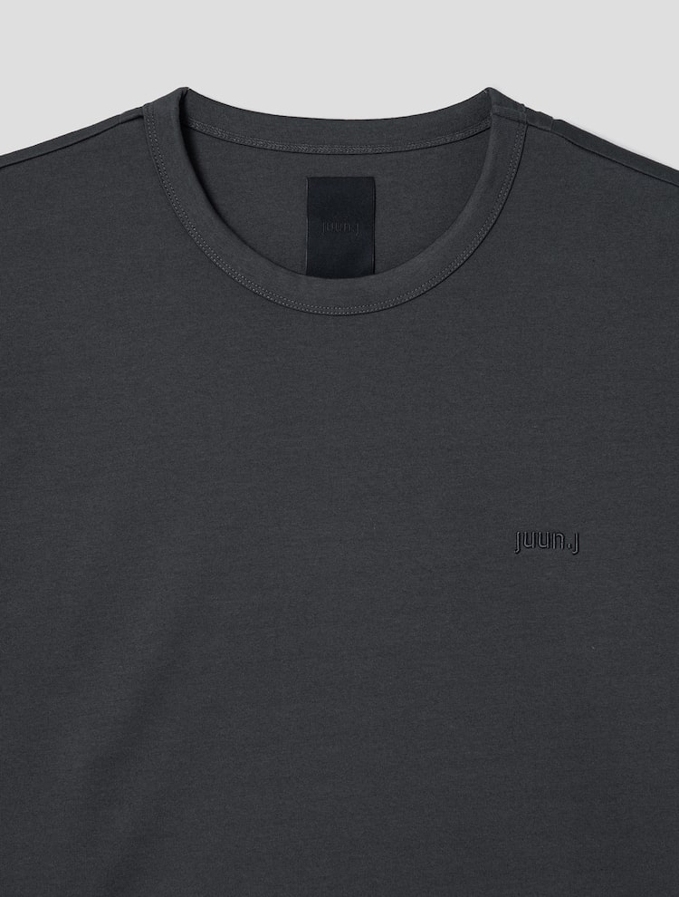 Loose Fit Short Sleeve Lettering T-Shirt - Gray