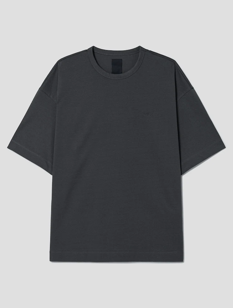 Loose Fit Short Sleeve Lettering T-Shirt - Gray