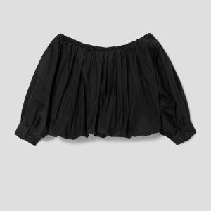 Off Shoulder Volume Blouse - Black