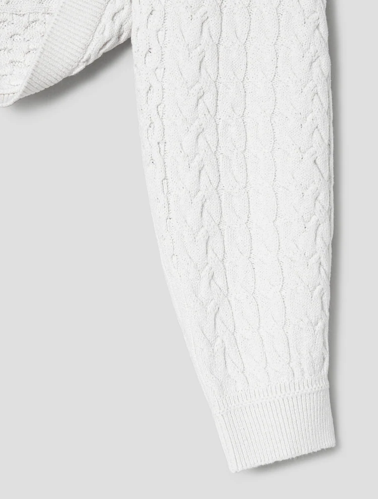 Poly Blend A-Line Mesh Bolero - White