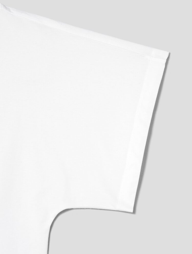 Wide Sleeve Crop Short Sleeve T-Shirt - White