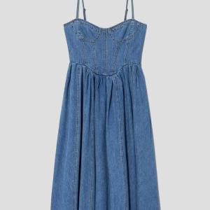Denim Slip Dress - Blue