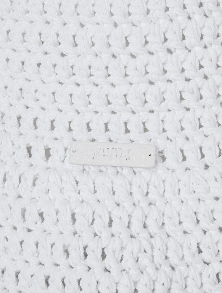Cotton Knitting Hat - White