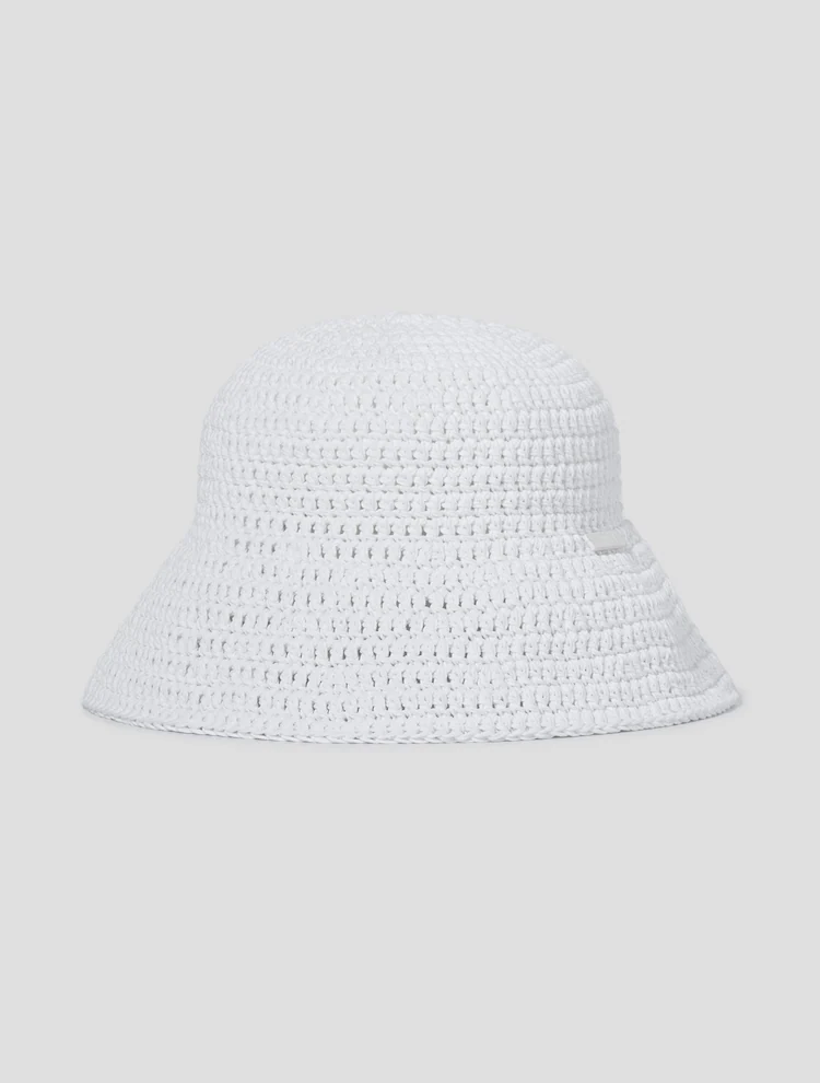 Cotton Knitting Hat - White