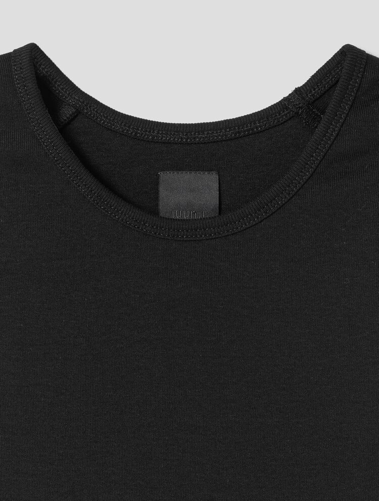Basic Slim Round Neck Sleeveless T-Shirt - Black