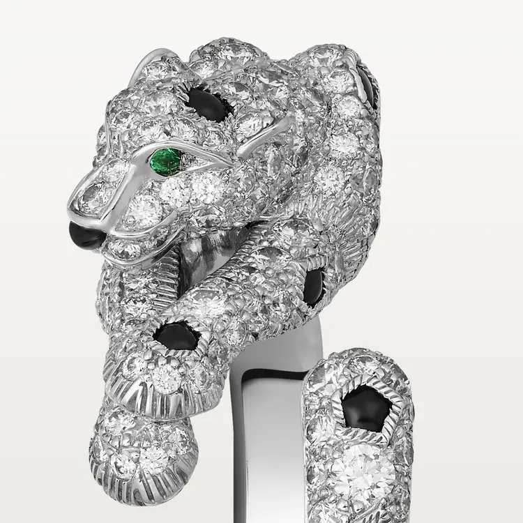 CARTIER PANTHER DE CARTIER RING white gold-onyx-diamonds 