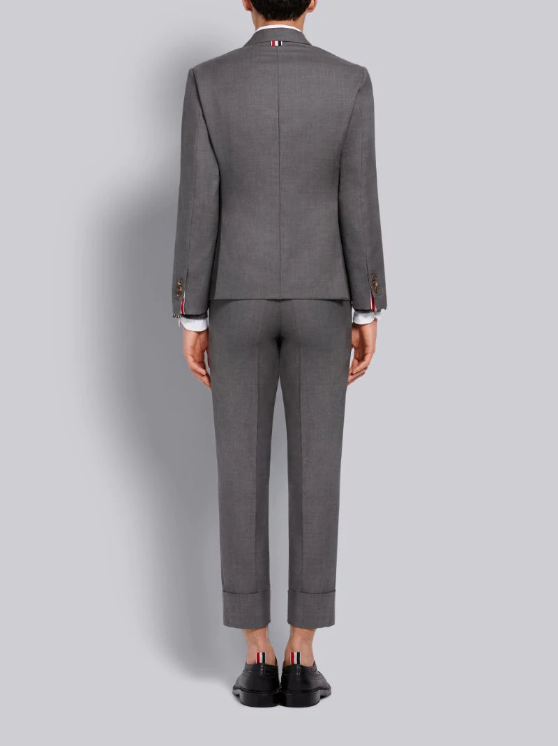 MEDIUM GRAY SUPER 120 COUNT WOOL TWILL SUIT