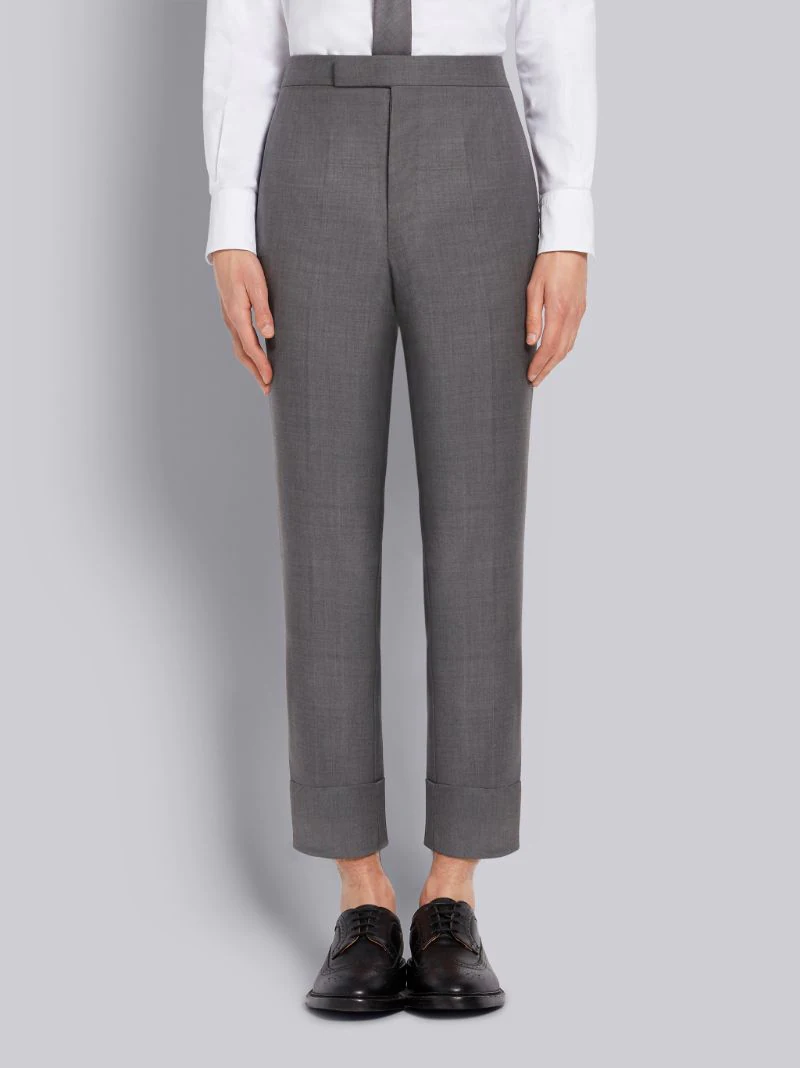 MEDIUM GRAY SUPER 120 COUNT WOOL TWILL SUIT