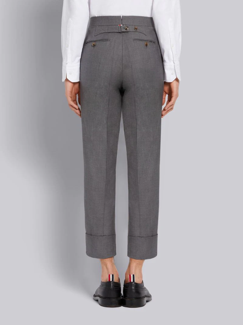 MEDIUM GRAY SUPER 120 COUNT WOOL TWILL SUIT