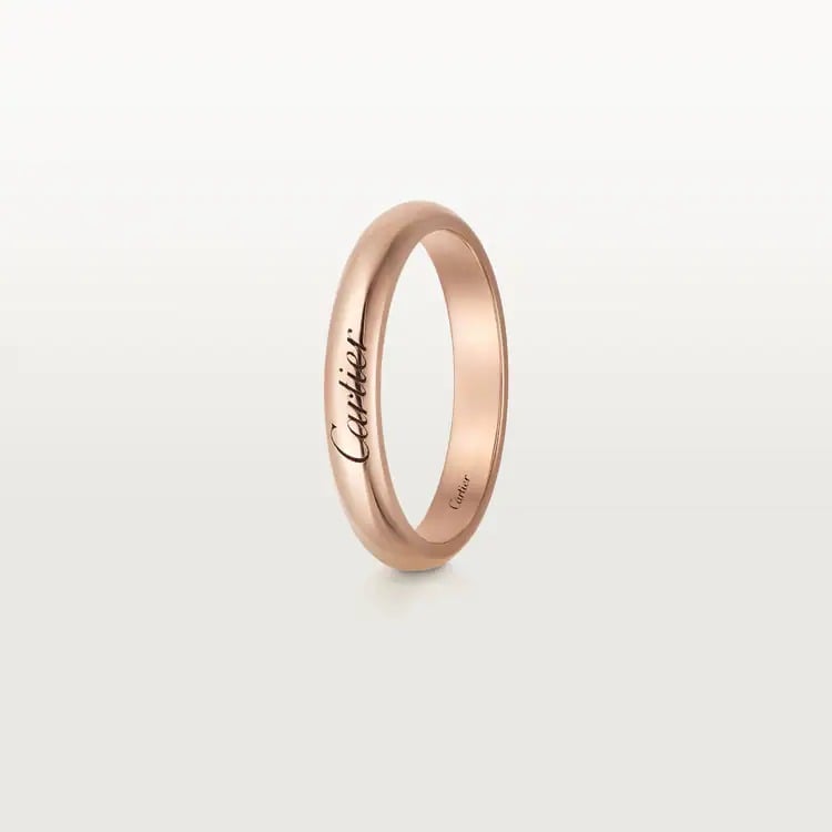 C DE CARTIER WEDDING BAND pink gold