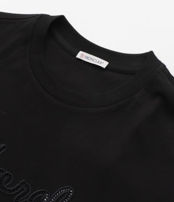 logo embroidered T-shirt black