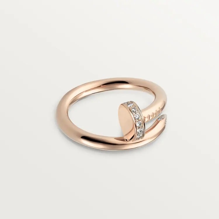 JUST EN CLUE RING pink gold